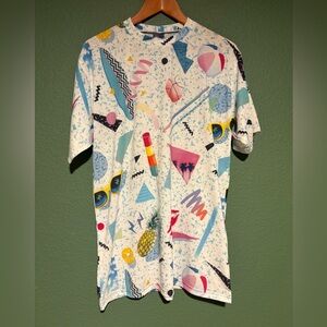 Rage On 90s Memphis All-Over Print Graphic Tee